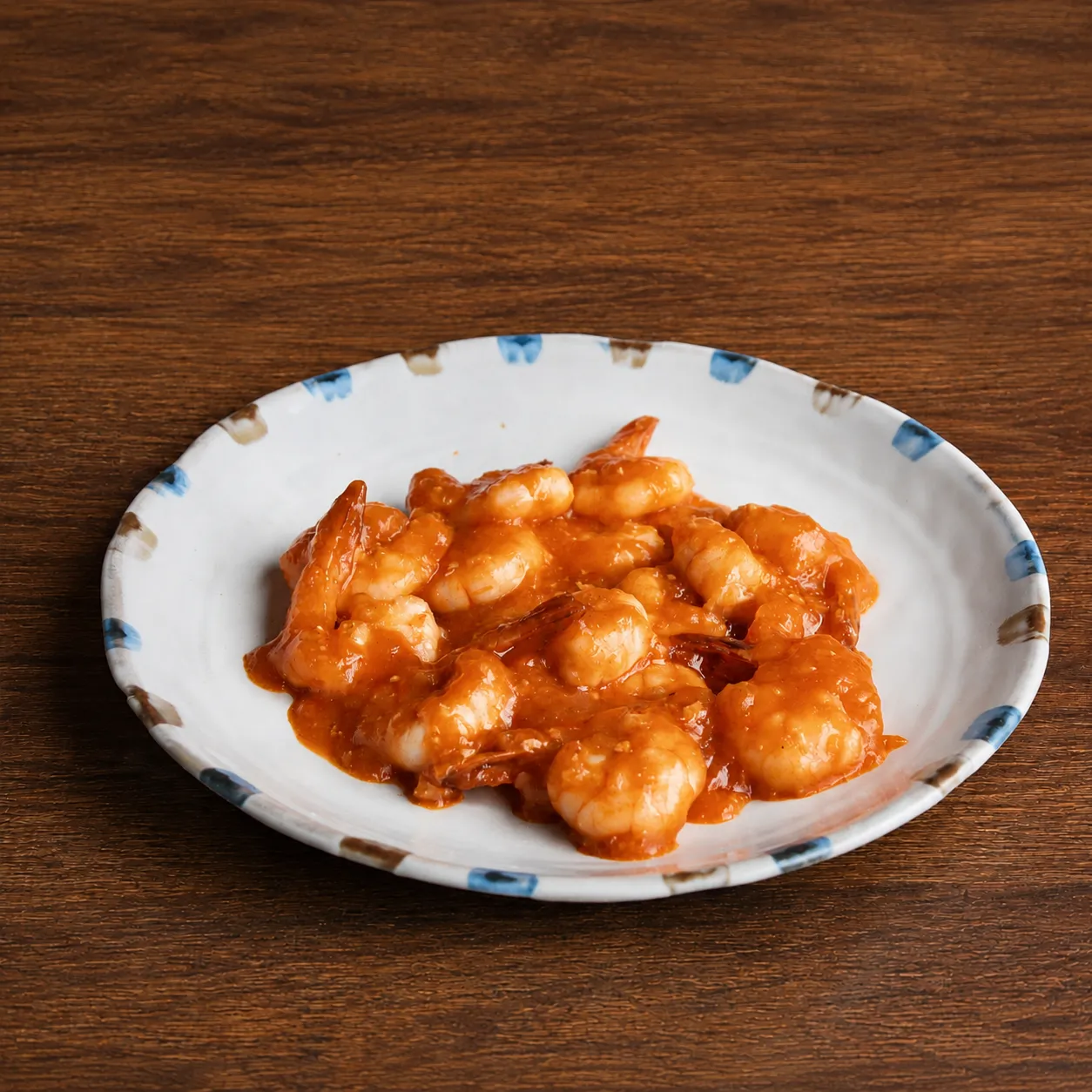 有田の中華料理専門店・上海飯店の海老チリ